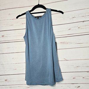 Lulu's Blue Split Back Tank Top